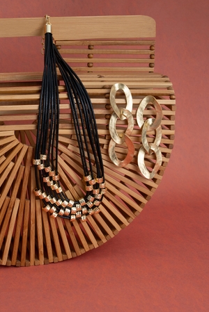 2 RENK LEATHER KOLYE